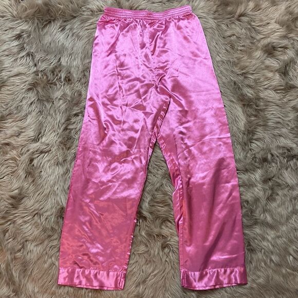 Blair Two Piece Set Long Sleeve Button Down Striped Pajama Top & Satin Bottoms - Picture 6 of 10